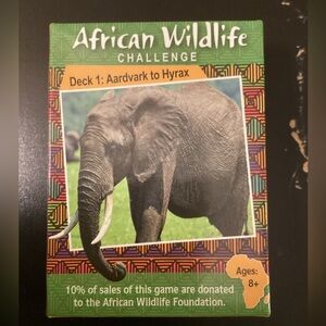 New African Wildlife Challenge Trivia Kids Card Game